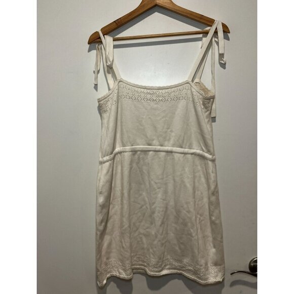 Tularosa White Ruffle Bohemian  Mini Dress Large - Picture 5 of 9